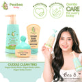 Peaboo Baby Cuddle Clean Trio Bath & Skincare Set (2-in-1 Tear Free Body Wash, Body Lotion & Cream)