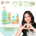 Peaboo Baby Vegan Baby Care Premium Set (Moisturizing Cream, Face + Body Cream, Body Wash, Hair Oil)