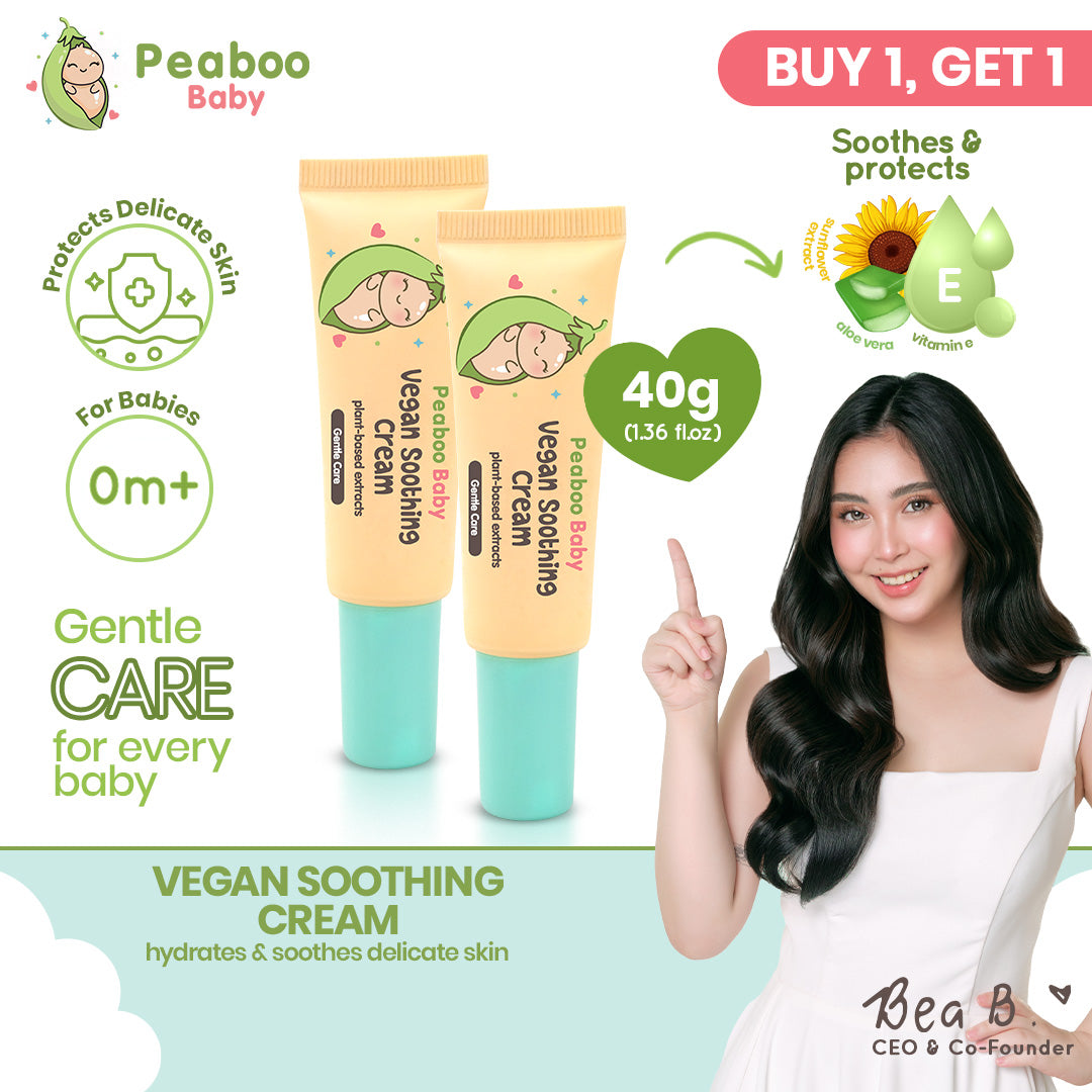 Buy 1 Get 1 Peaboo Baby Vegan Soothing Cream Fast Relief for Diaper Rash & Irritation