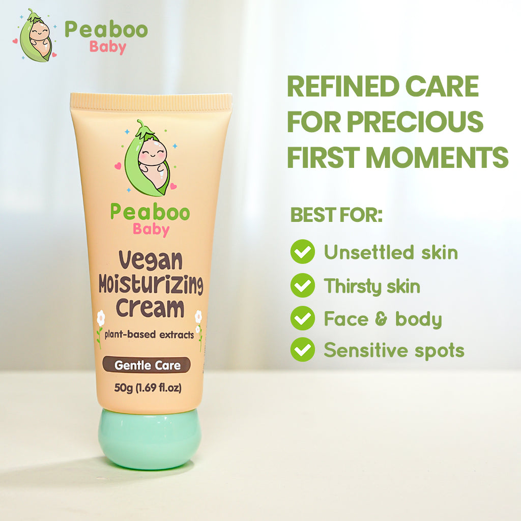 Peaboo Baby Vegan Moisturizing Cream Intense Repair for Dry & Sensitive Skin with Shea Butter (50g)