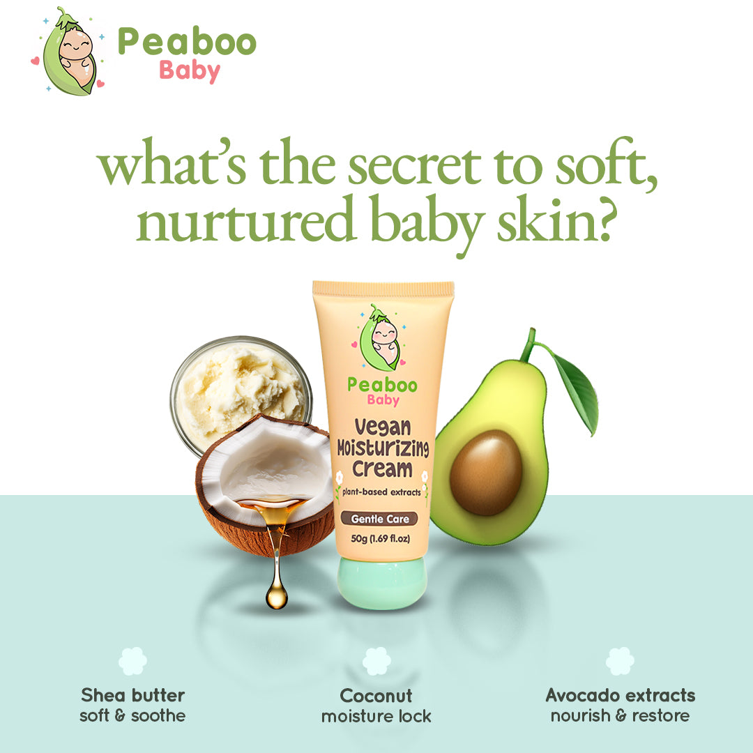 Peaboo Baby Vegan Moisturizing Cream Intense Repair for Dry & Sensitive Skin with Shea Butter (50g)