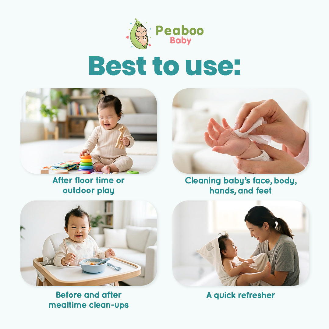Peaboo Baby Extra Sensitive Cleansing Water Gentle No-Rinse Baby Bath & Travel Essential (300ml)
