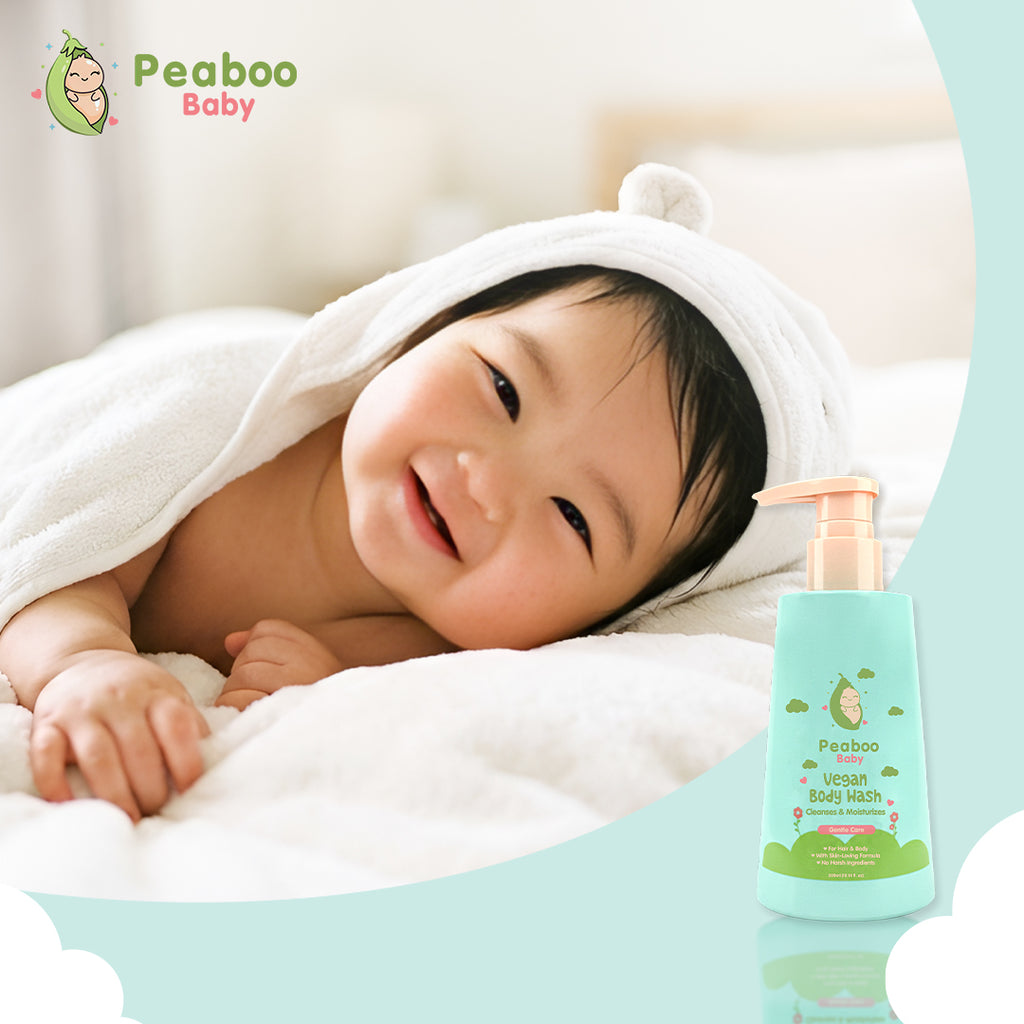 Peaboo Baby Vegan 2in1 Body Wash Tear Free Gentle Head to Toe for Newborns to Toddlers (300ml)