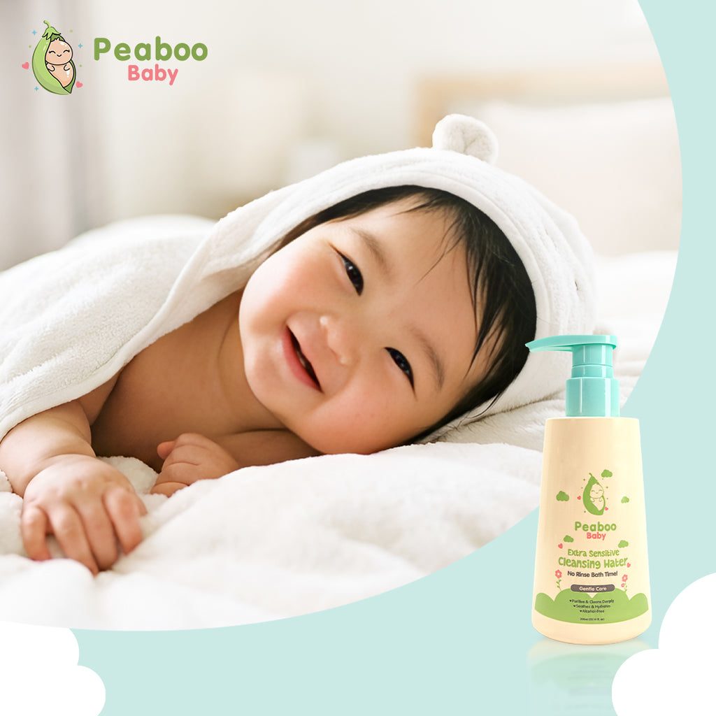 Buy 1 Get 1 Peaboo Baby Extra Sensitive Cleansing Water Gentle No-Rinse Bath & Travel Essential
