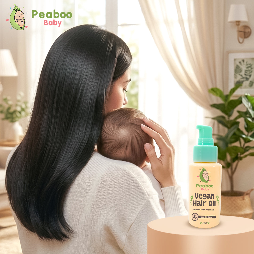 Peaboo Baby Vegan Scalp & Hair Oil Growth & Massage Flaky & Dry Scalp Vitamin E (60ml)