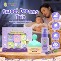 Peaboo Baby Sweet Dreams Trio Lavender Bloom Stick-ons, Sweet Lullaby Baby Oil & Baby Face Cream Hypoallergenic Premium Ultra Gentle Bedtime Natural Scent Vitamin E