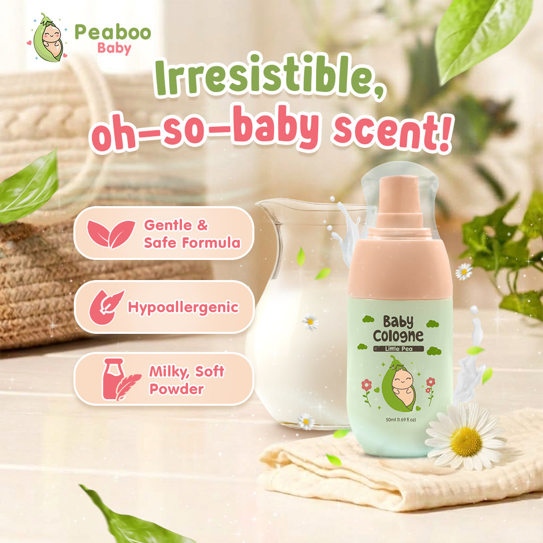 Peaboo Baby Cologne Collection 50ml Mild Scent Long-lasting Fresh Comforting Hypoallergenic Perfume Gentle & Safe Formula for Babies Safe for Everyday Use