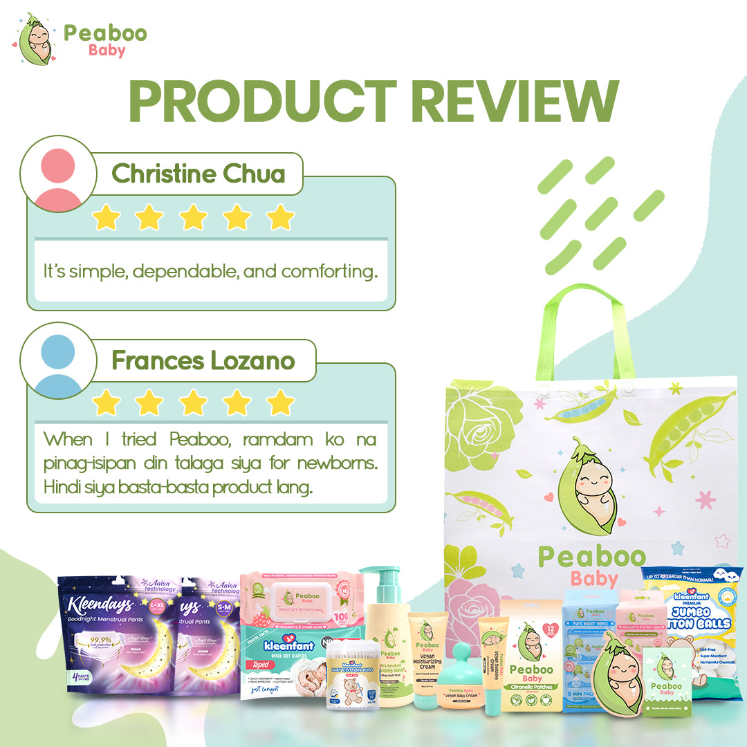 Peaboo Baby Hello Baby Bag Gift Set Newborn Essentials Starter Bag (14 Premium Items)