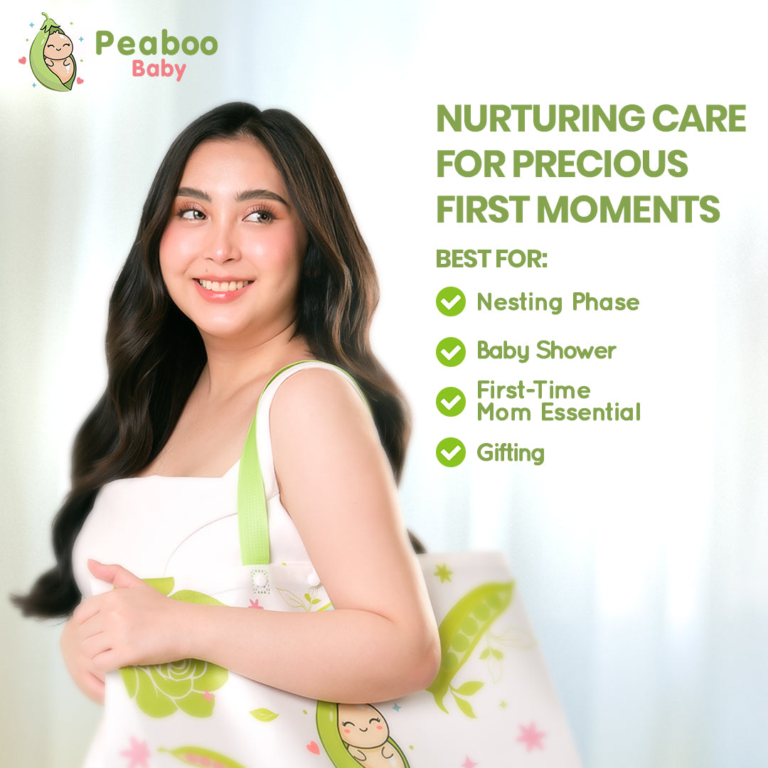 Peaboo Baby Hello Baby Bag Gift Set Newborn Essentials Starter Bag (14 Premium Items)
