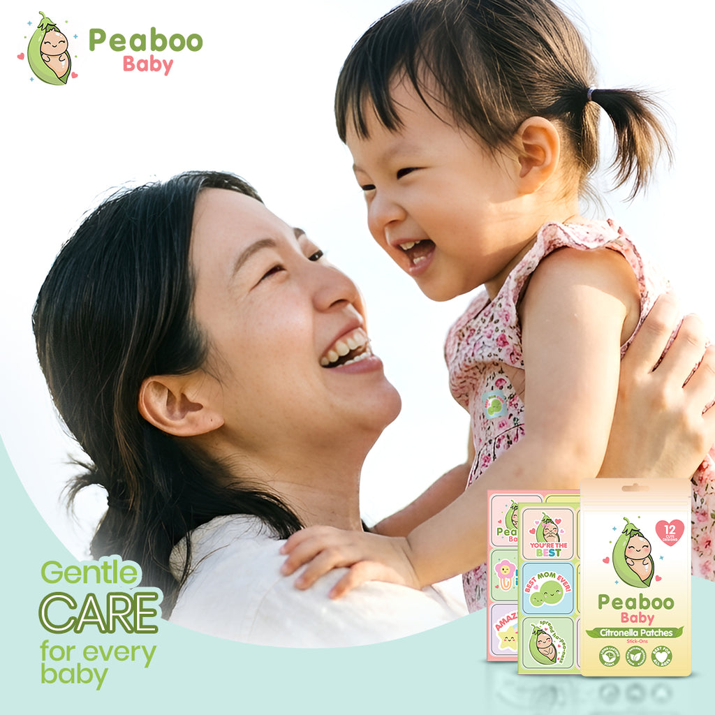 Peaboo Baby Citronella Patches Natural Worry-Free Outdoor Stick-Ons (12 Cute Designs)