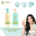 Peaboo Baby Vegan Gentle Clean Duo (Extra Sensitive Cleansing Water + 2-in-1 Body Wash)